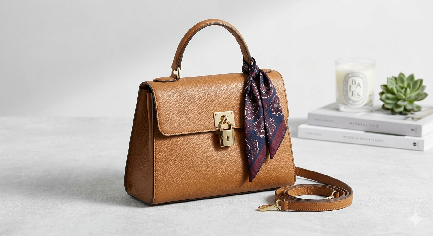 Elegant Floral Silk Handbag with Pearl Clasp and Detachable Chain Strap